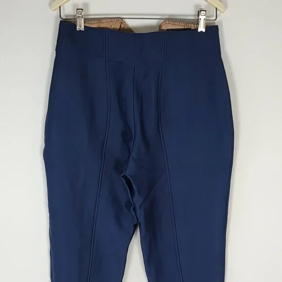 Vintage Descente Ski/Snow Pants High Waist Stirrups Navy Blue/Black Size 12 - Picture 10 of 11